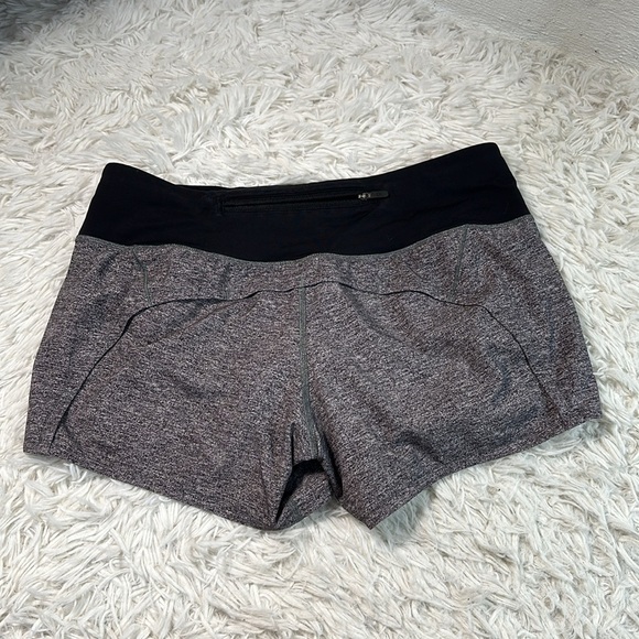 Lululemon Run Times Short II *4" Heather Lux Multi Black / Black - Picture 4 of 7
